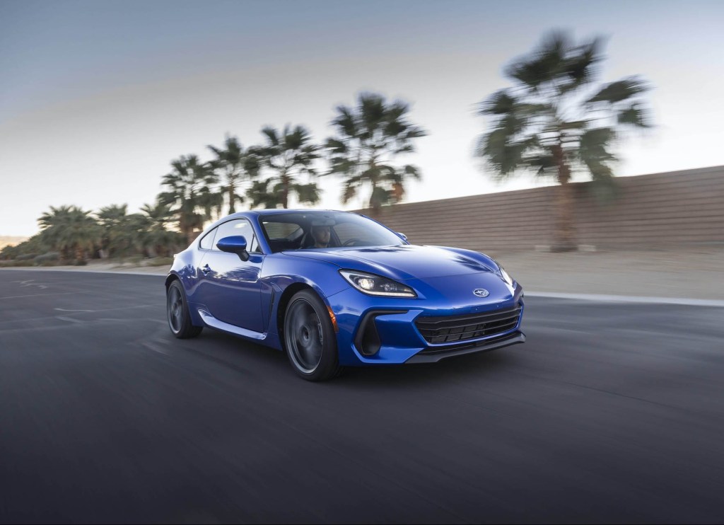 A photo of the 2022 Subaru BRZ outdoors.