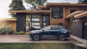 2021 Lincoln Nautilus Flight Blue parked outdoors