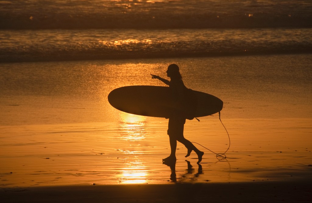 a camper van makes traveling and surfing easier