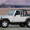 a 2006 model year wrangler parked int he desert with the top down