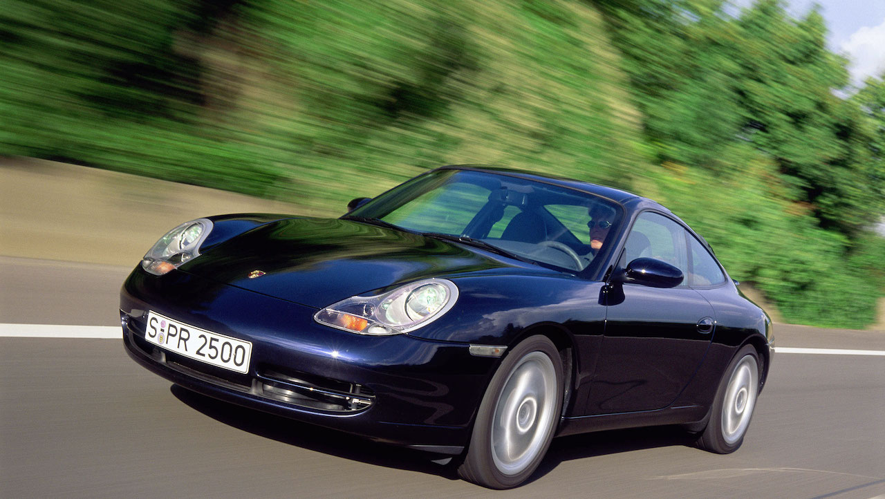 A photo of a Porsche 911 996 outdoors.