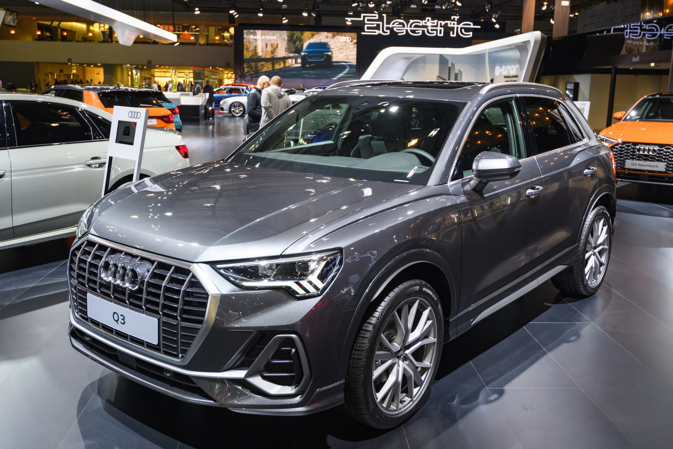 Audi Q3 compact luxury SUV on display at Brussels Expo