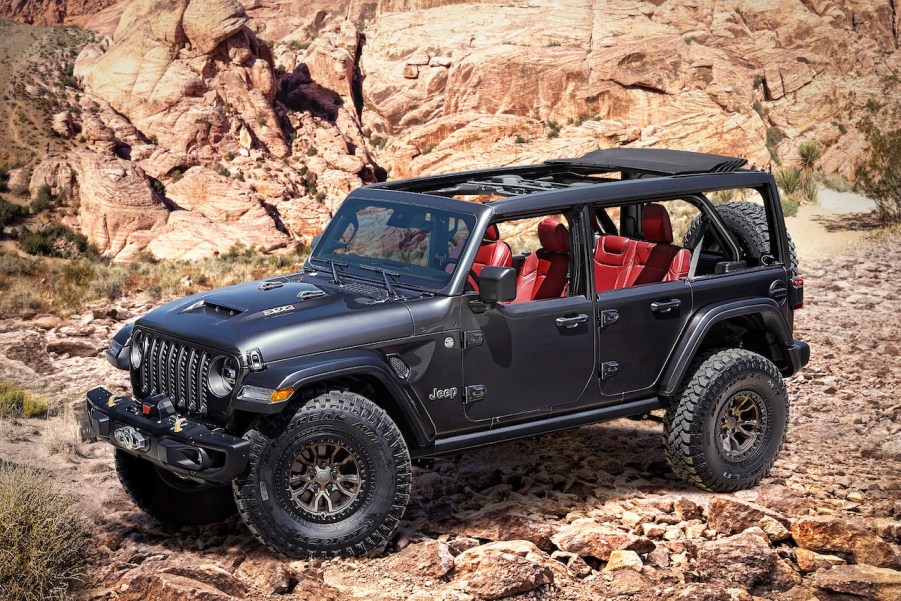 A photo of the Jeep Wrangler Rubicon 392 Concept outdoors.
