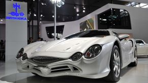 A photo of the Mitsouka Orochi at an auto show.