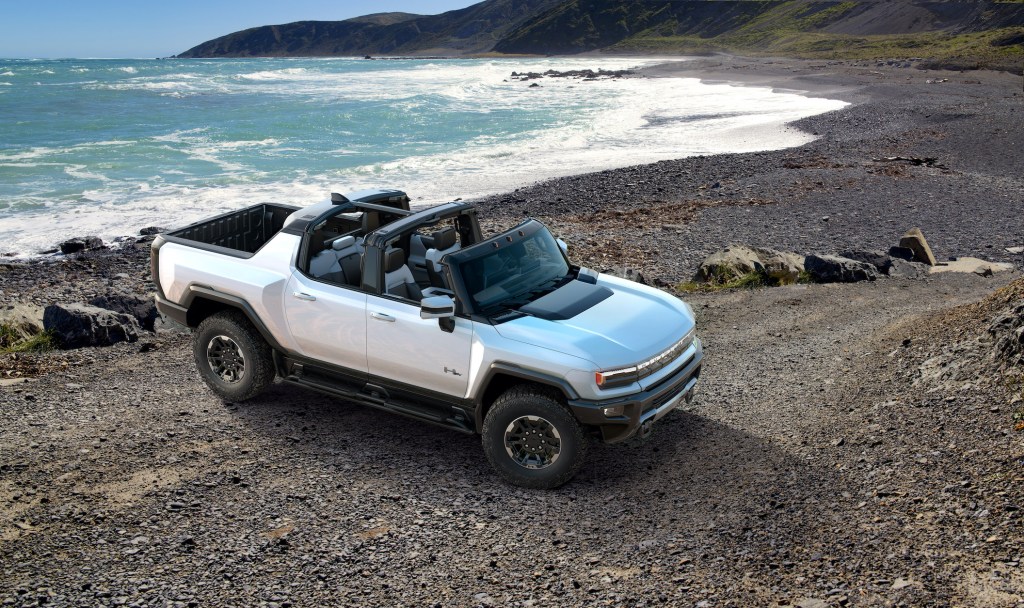 Hummer EV at the beach