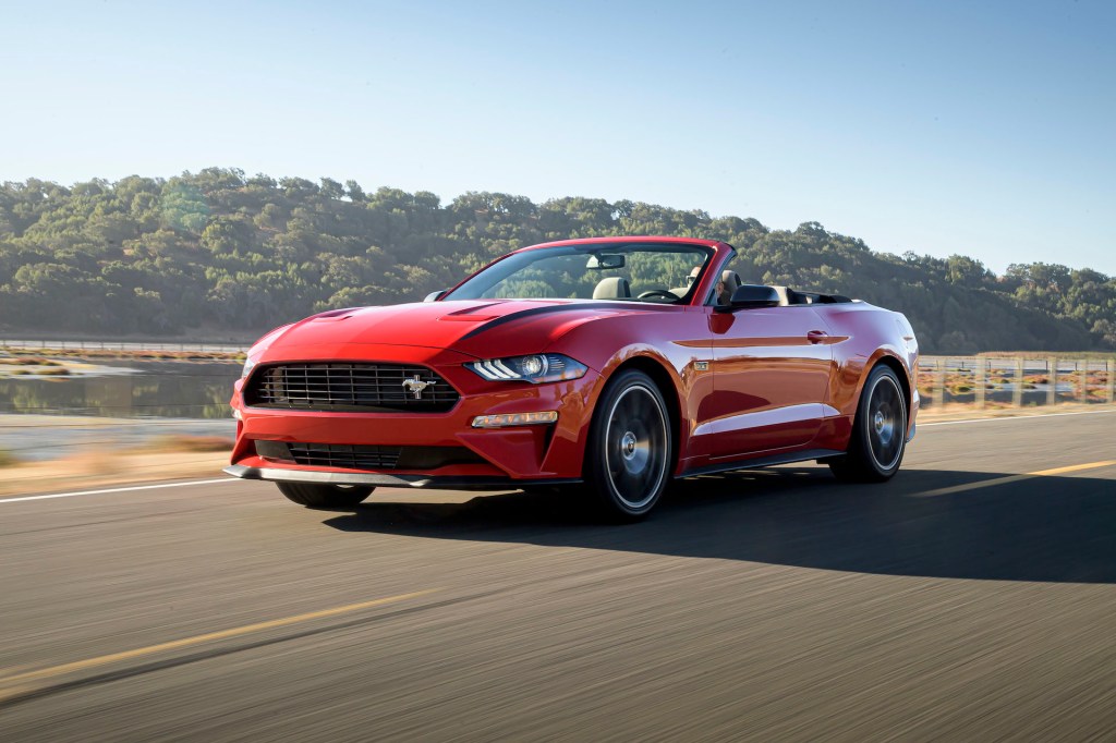 An image of a Ford Mustang Convertible outdoors.