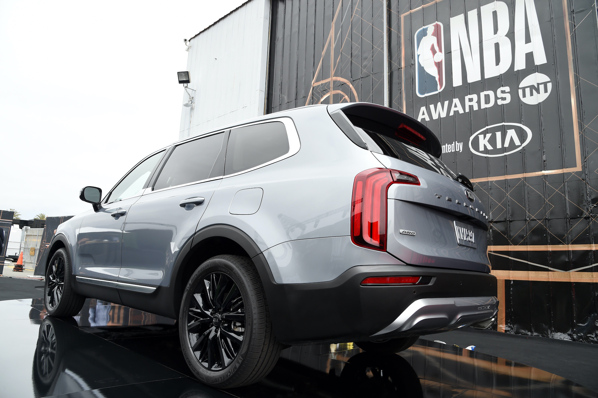 A Kia Telluride is seen during the 2019 NBA Awards presented by Kia on TNT at Barker Hangar