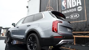 A Kia Telluride is seen during the 2019 NBA Awards presented by Kia on TNT at Barker Hangar