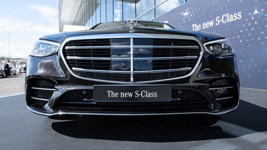 The new S-Class at its world premiere at the "Factory 56".