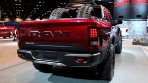 A Ram 1500 Rebel TRX on display