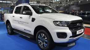A Ford Ranger pickup is seen during the Vienna Car Show press preview at Messe Wien, as part of Vienna Holiday Fair, on January 15, 2020 in Vienna, Austria.