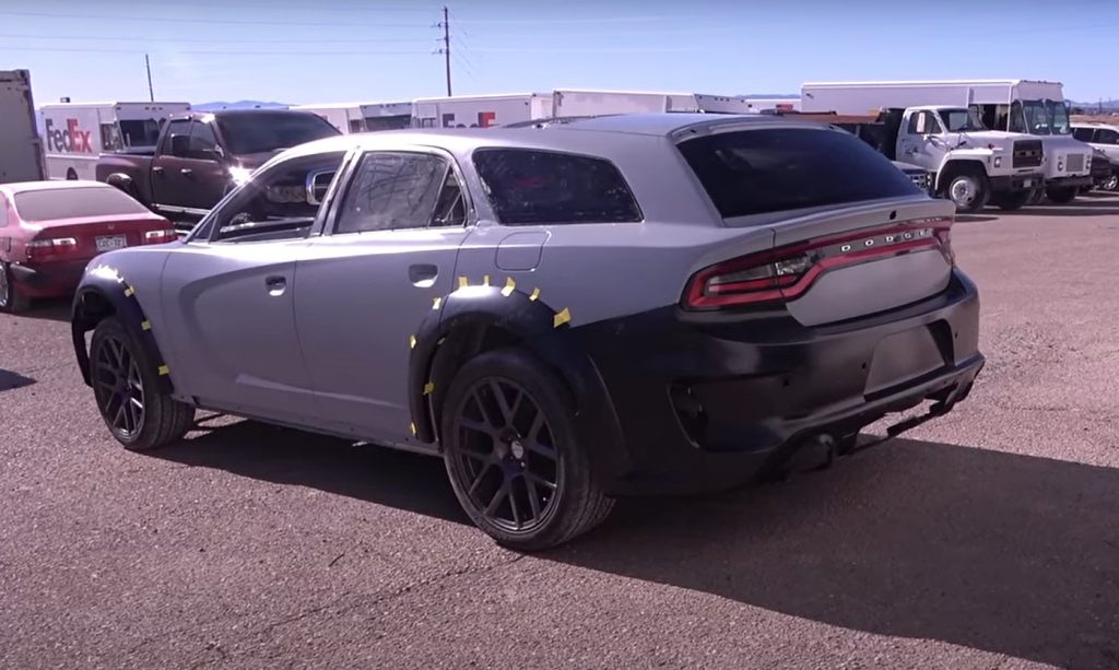 An unfinished 2021 Dodge. Charger Magnum Hellcat Widebody Wagon project