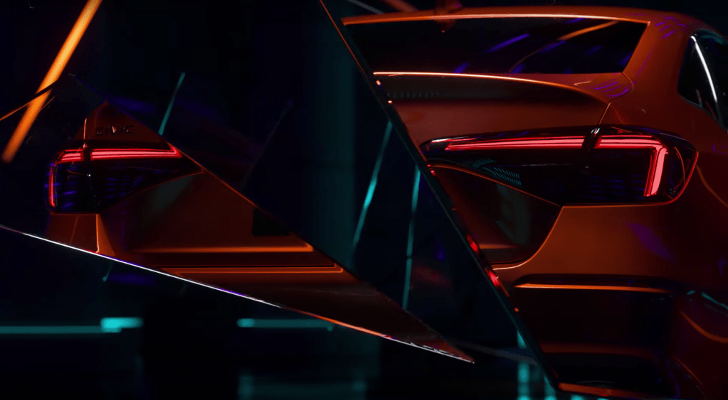 A photo of a 2022 Honda Civic in a studio.