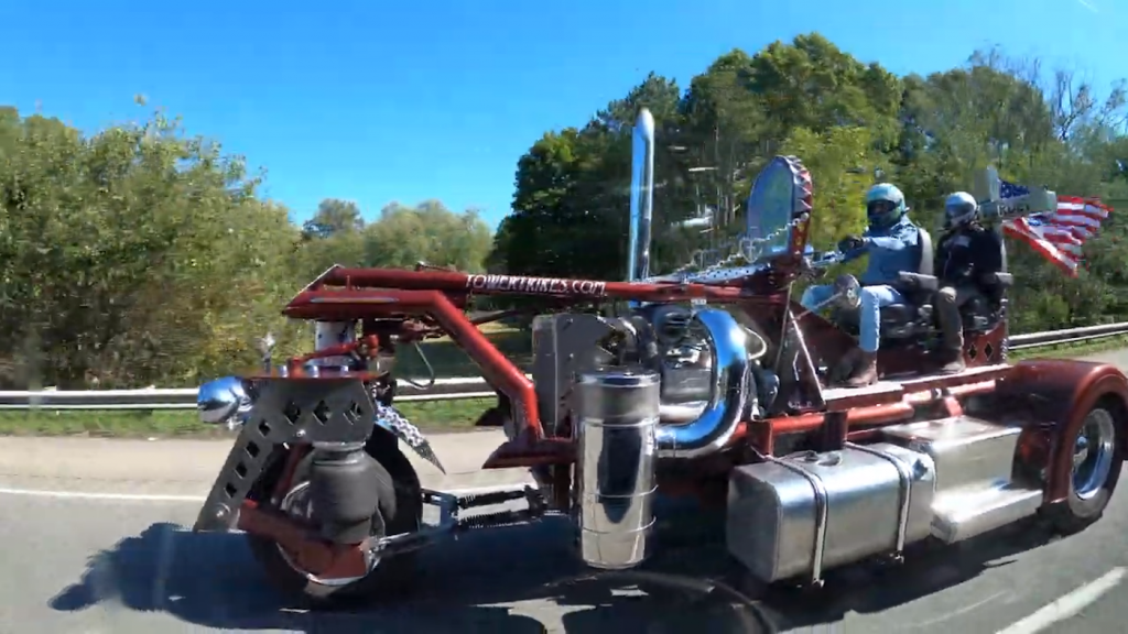 The world's largest motorcycle the SRK Cycles Tower trike