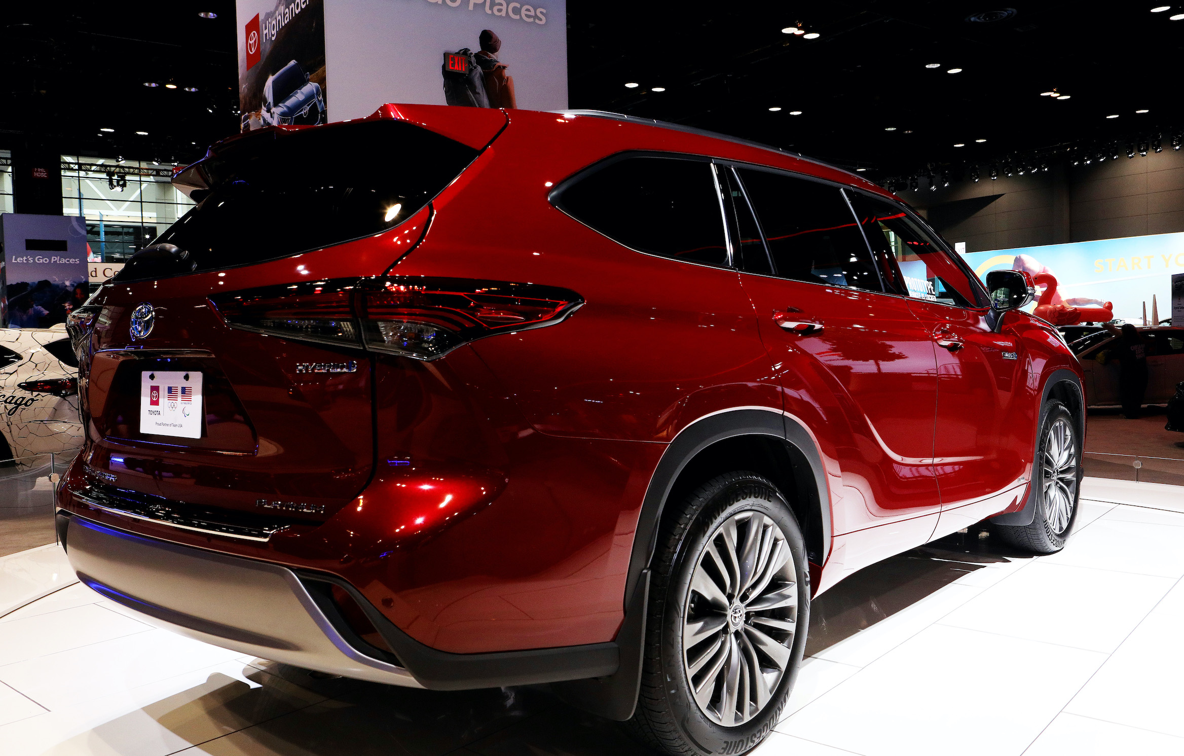 2020 Toyota Highlander Hybrid is on display at the 112th Annual Chicago Auto Show