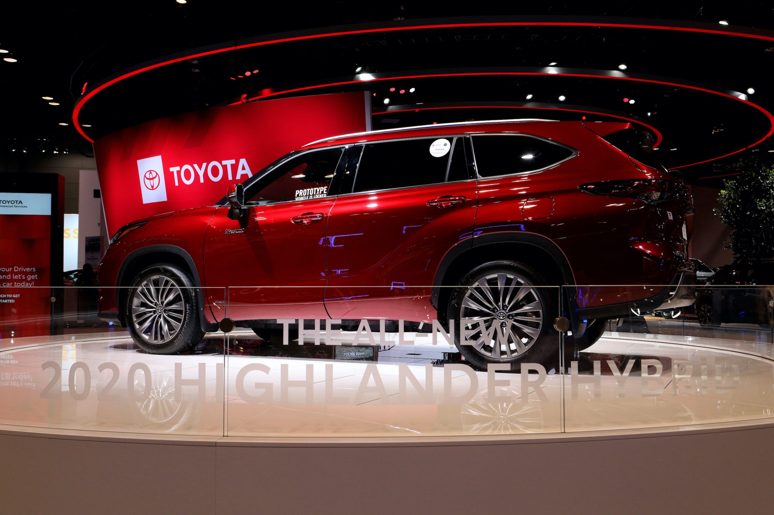 2020 Toyota Highlander Hybrid is on display at the 112th Annual Chicago Auto Show