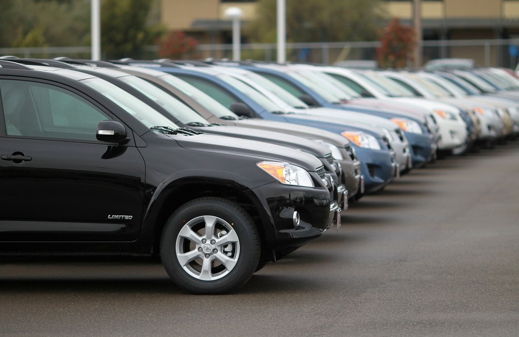 Toyota SUVs for sale at a dealership