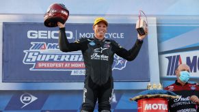 Tyler O'Hara on the 2020 King of the Baggers podium