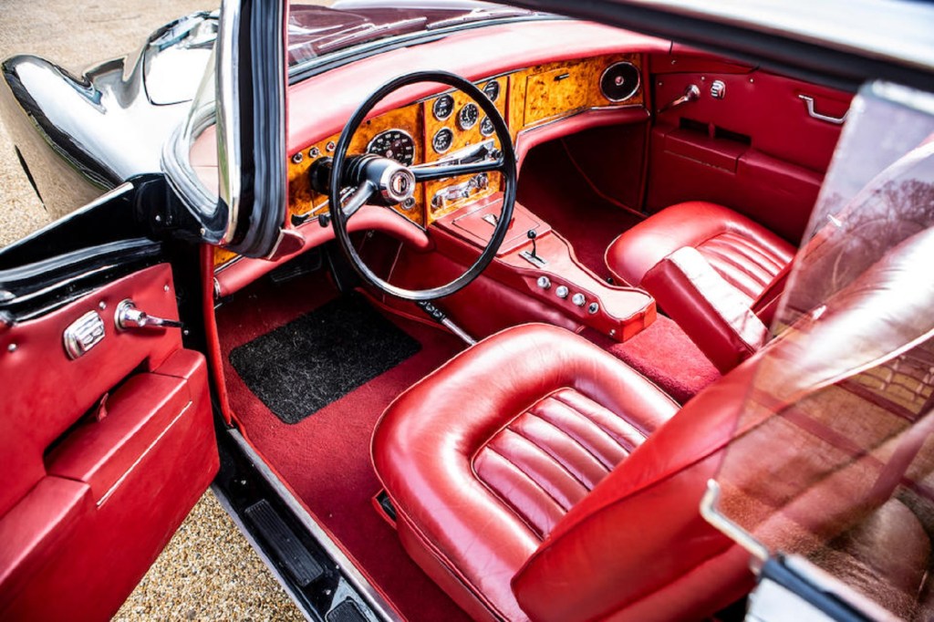 The 1956 Facel Vega FV2's oil-painted dashboard and red-leather front seats