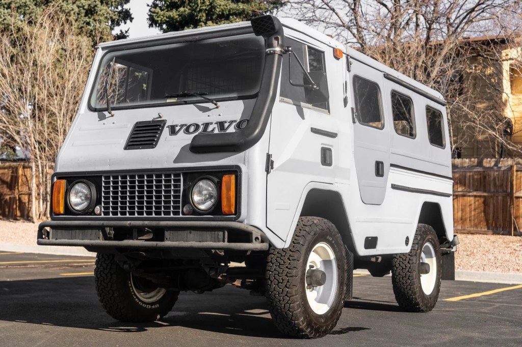 A modified gray 1979 Volvo C202 Laplander