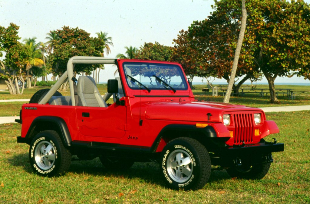 Jeep Wrangler YJ in red