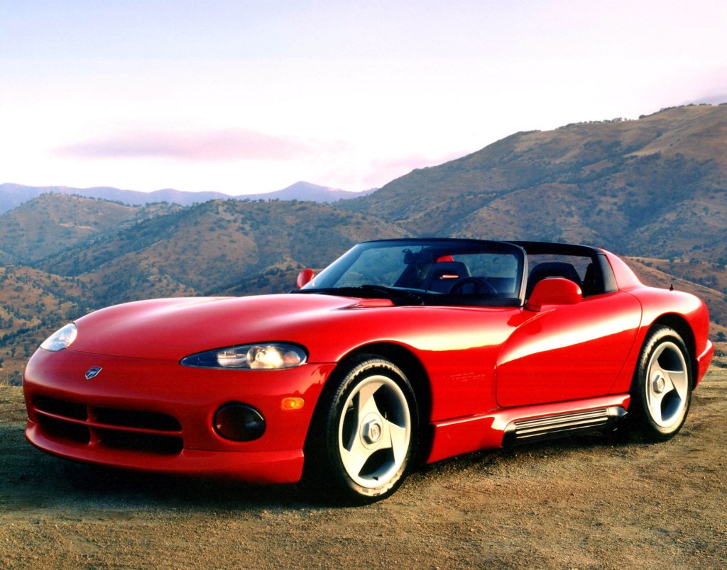 A red 1992 Dodge Viper RT/10