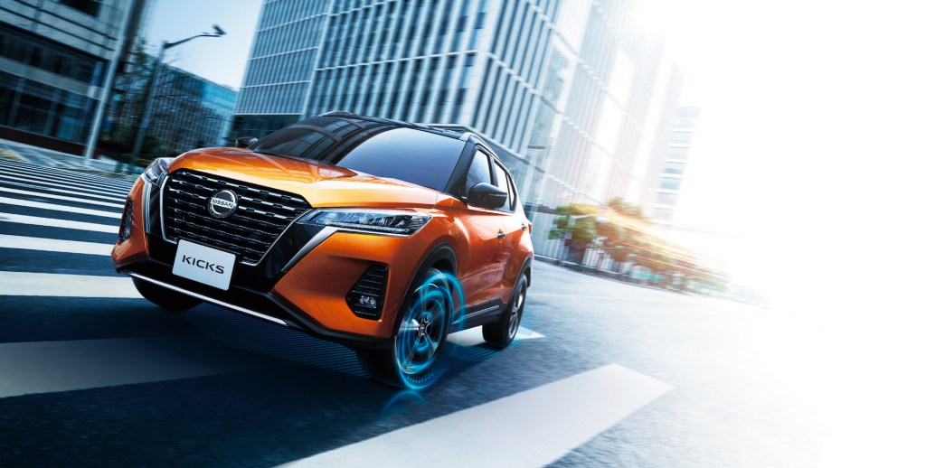 An in-studio image of the 2021 Nissan Kicks only available in Japan.