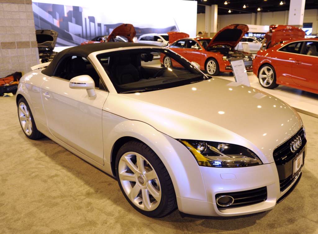 A 2012 Audi TT on display at an auto show