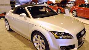 A 2012 Audi TT on display at an auto show
