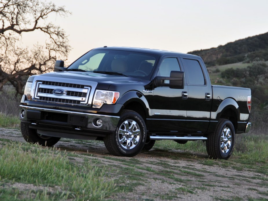 The 2013 Ford F-150 parked in a field
