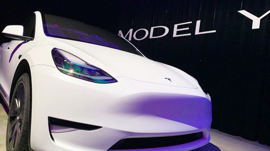 The new Tesla Model Y is introduced onn March 14, 2019, in Los Angeles
