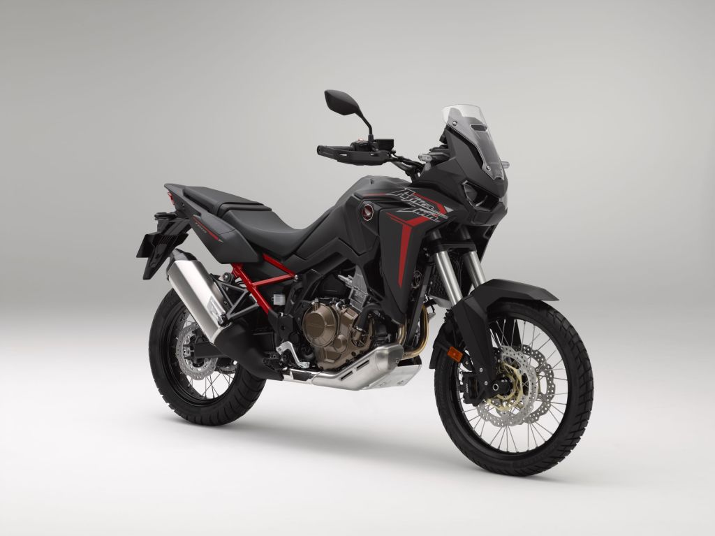A black-and-red 2020 Honda Africa Twin CRF1100L