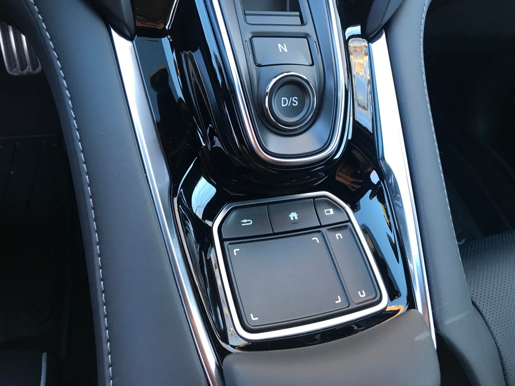 Close up of the RDX's True Touchpad control.