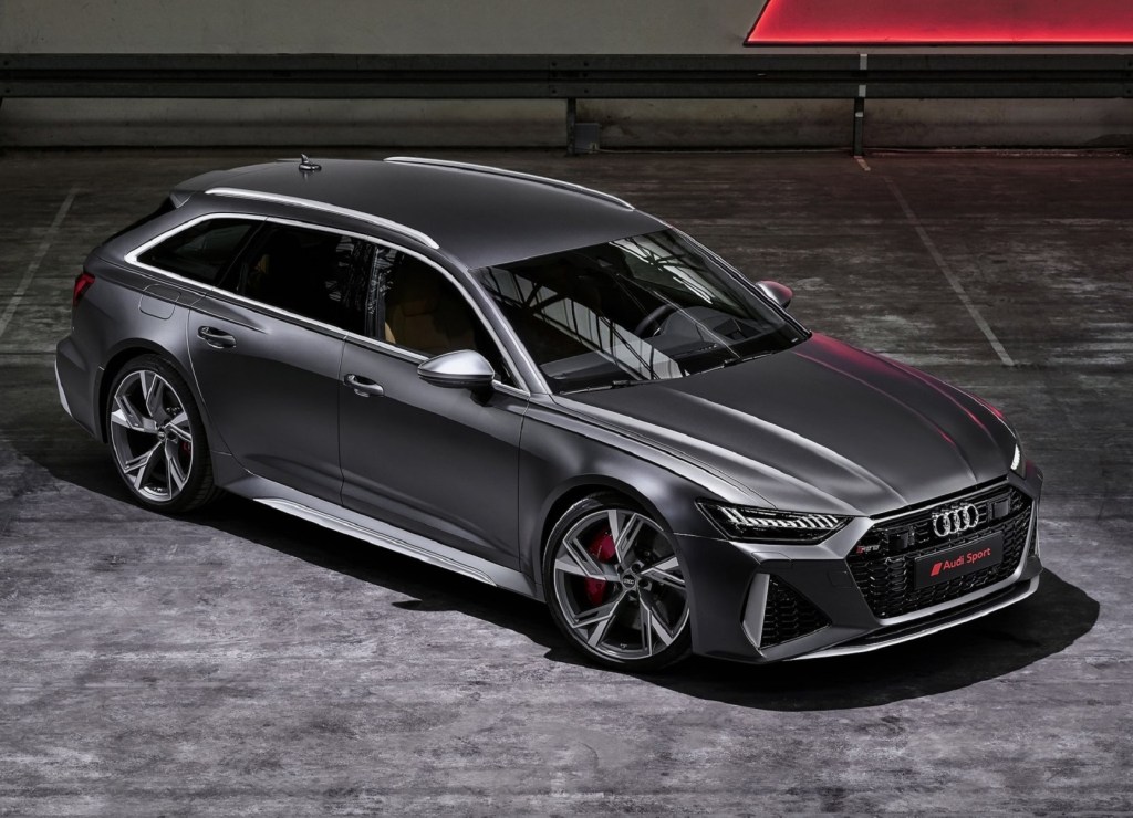 A gray 2021 Audi RS6 Avant