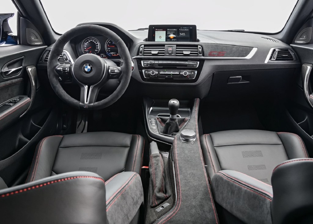 The Alcantara-and-carbon-fiber-clad 2021 BMW M2 CS's interior