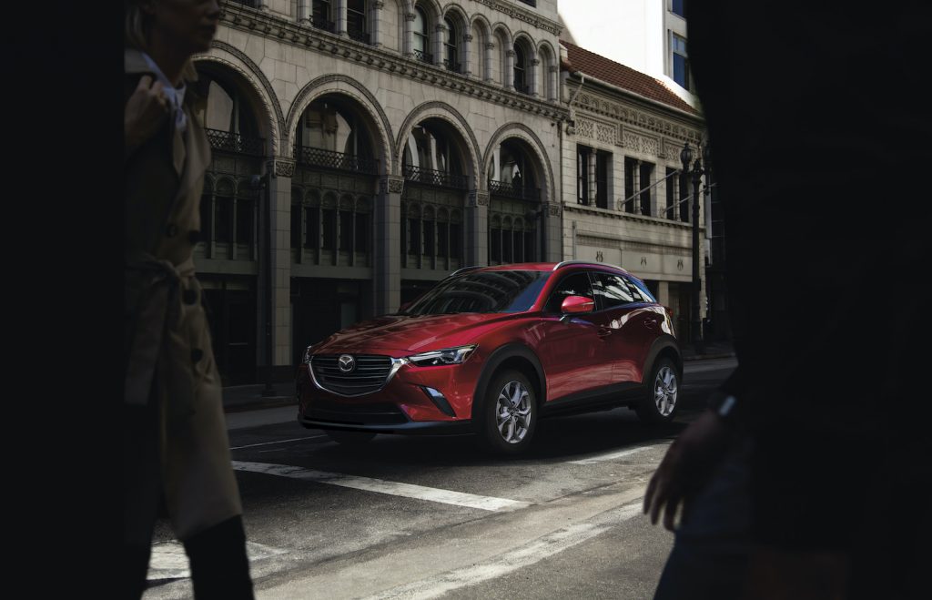 2021 Mazda CX-3 parked in a city setting