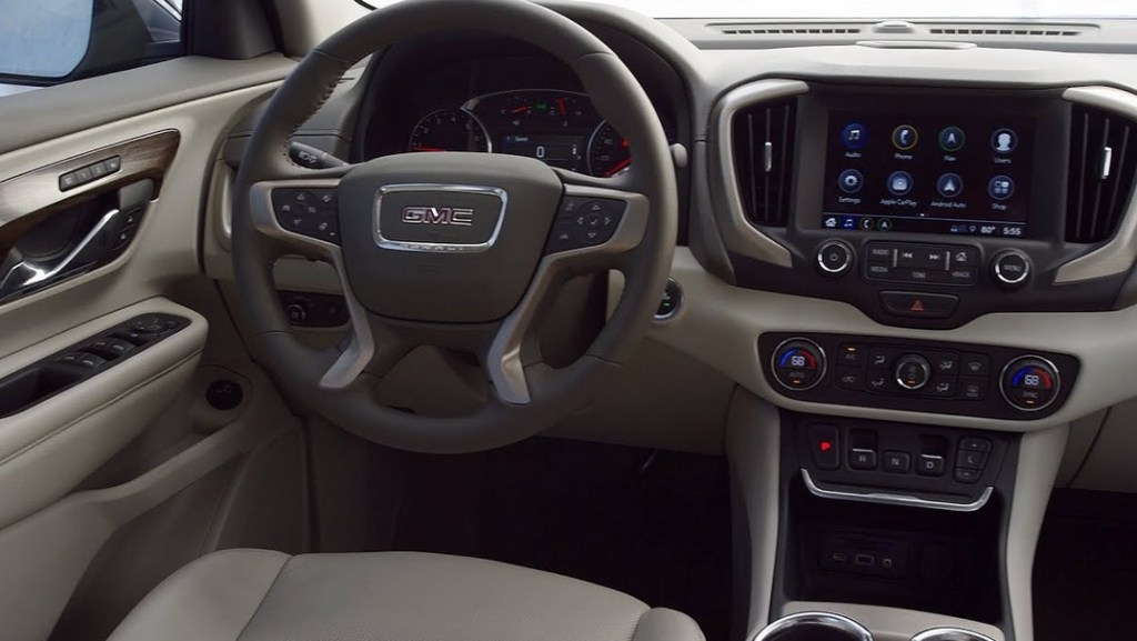 Front seats of the 2021 GMC Terrain.