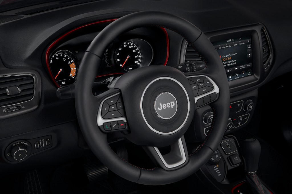 The interior of the 2021 Jeep Compass