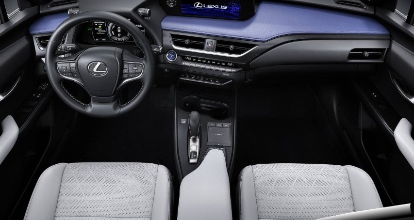 Front seats of the 2021 Lexus Hybrid interior. 
