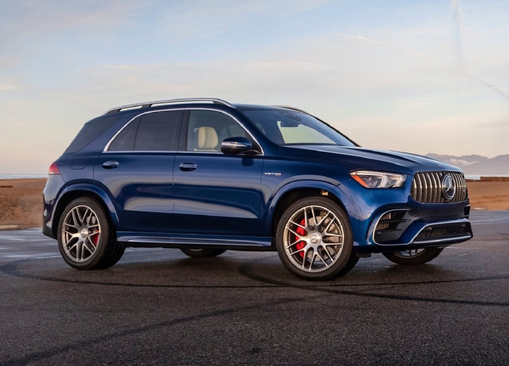 A blue 2021 Mercedes-AMG GLE 63 S