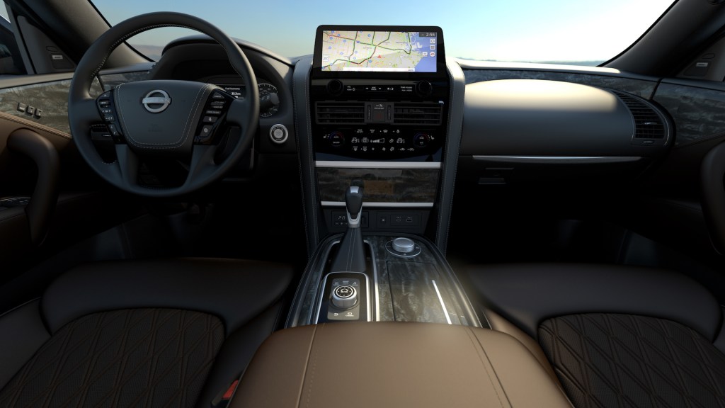 Front seats of the  2021 Nissan Armada.