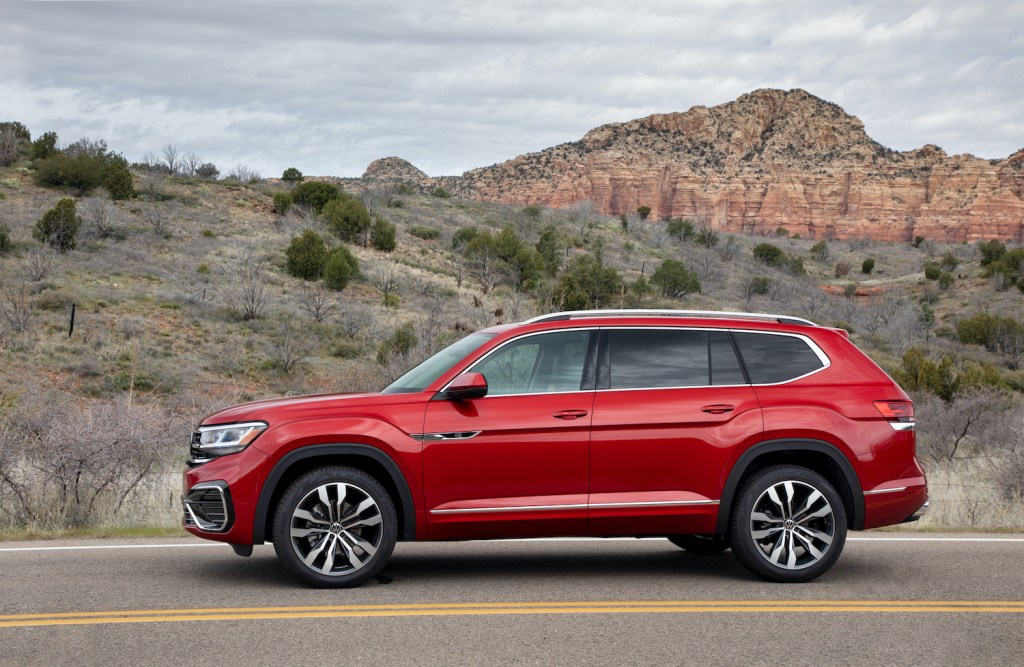 2021 Volkswagen Atlas parked in a scenic area