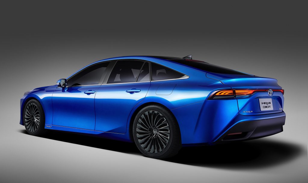 A digital image of a 2021 Toyota Mirai in studio. What will 2022 be like for Toyota?