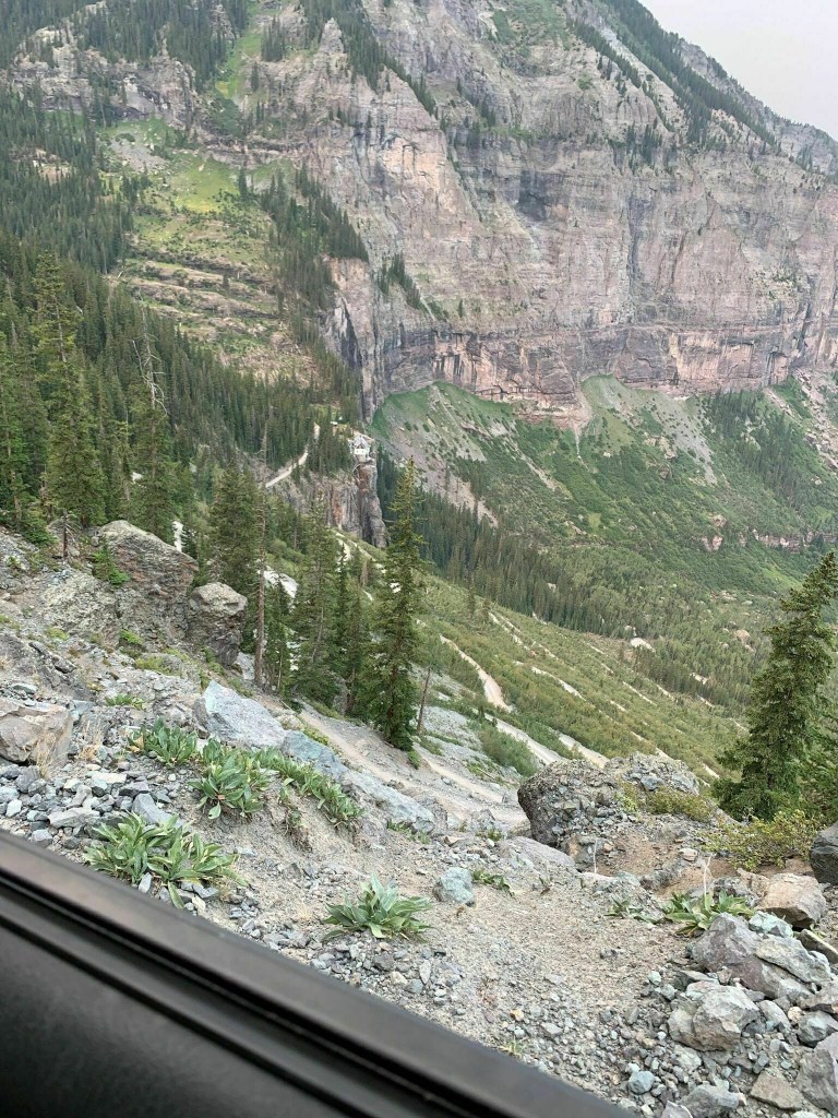 a beautiful scenic view along the most dangerous off-road trail in Colorado 