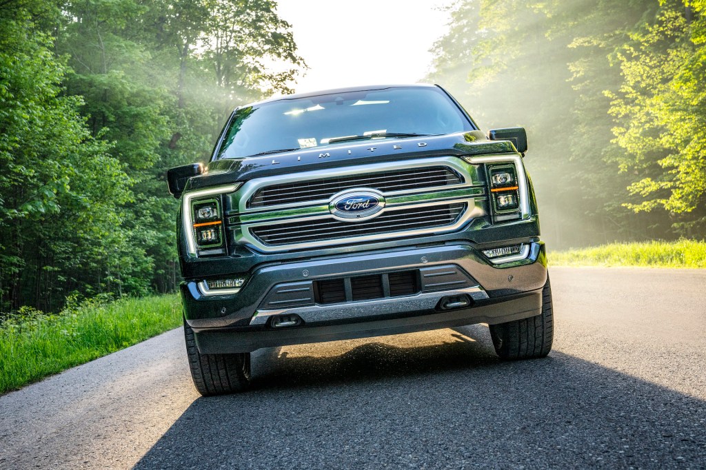 An image of a 2021 Ford F-150 outdoors.