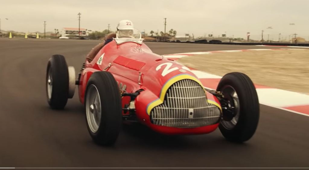 The Alfa Romeo tribute replica on the track.