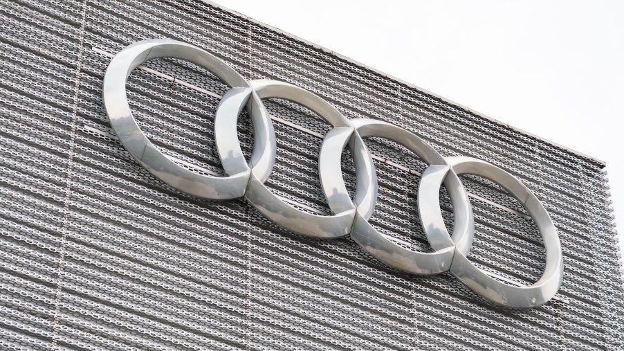 German automobile manufacturer Audi logo seen in Shanghai.