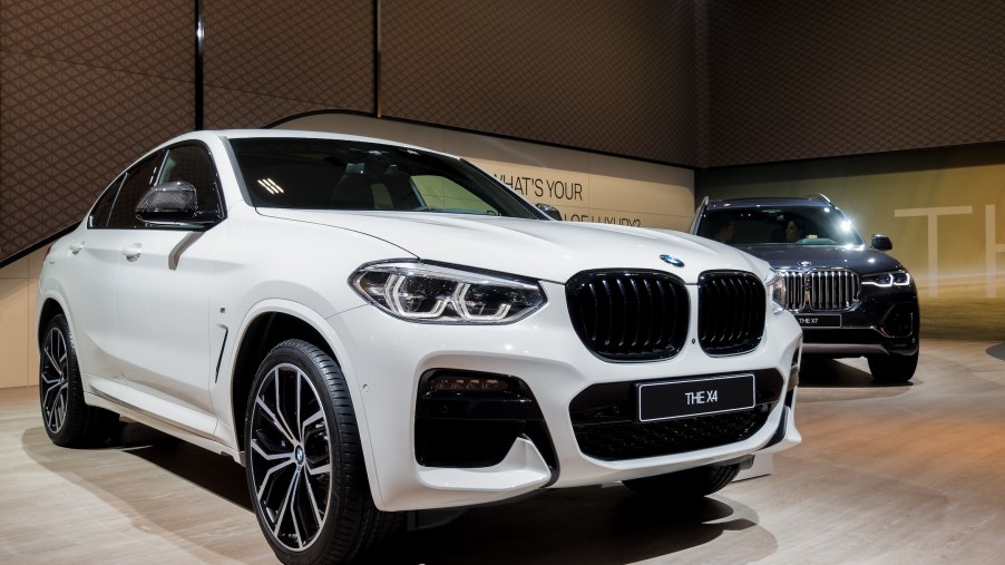 At Brussels Cars Show 2020 the brand BMW exhibits its model BMW X4