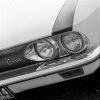 The driver's side headlights of the Chevrolet Corvair