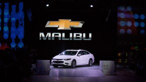 Chevrolet introduces its new Malibu (shown) and Hybrid Malibu models at the New York International Auto Show